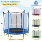 5 5 Ft Kids Trampoline With Safety Net Enclosure Blue