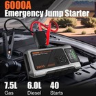 Jump Starter With Air Compressor 6000a Peak With 150psi Tire Inflator  Jump Box