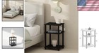 Nightstand 3 Tiers Storage Nightstand Modern Bedside Table Indoor Furniture