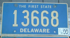 Delaware 1998 Rivited Numbers   License Plate Or One Of Your Choice    12036