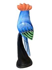 Cockatoo Hand Carved Wood Tropical Sculpture Bird Decor Tiki Bar Patio Decor