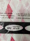 Vintage Mcm Knitted Tailored Curtains New Old Stock Red pink Diamond Sheers