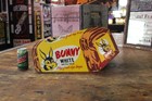 Rare 1950s Bunny White Bread Painted Metal Dealer  Sign Corn Farm Easter Kitchen