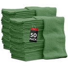 Shop Towels Cotton Rags Size 14 x14  Commercial Grade    50 Pack Green