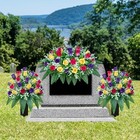 Artificial Cemetery Flowers Saddle-shaped Yellow purple brilliant Red Saddle