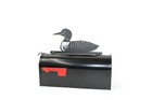 Loon Metal Mailbox Topper 7 Inches Tall Matte Black