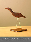Cool  Teak Bird Sculpture  Vtg Orig Art 60 s 50 s Googly Eyes Mid Century Modern