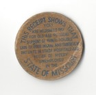 Missouri Retailers One Mill Sales Tax Receipt Coin Pensions  Poor Insane
