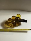 Vintage Lucite Grapes Cluster Yellow Amber Mid Century Large Cluster 8   