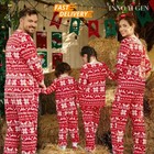 Christmas Family Matching Pajamas Outfits Set Father Mother Kids Baby Sleepwear