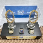 Toronto Blue Jays 50th Anniversary Championship Display Set 2 Trophies 3 Rings