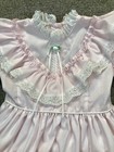 Vtg Golden Age Pink Ruffle Lace Party Dress Girls 3t Puffy Skirt Pageant Usa