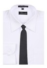 Boy s 14 Inch Black And White Dot Pretied Zipper Necktie - Nwt