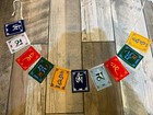 Om Mani Padme Hum Prayer Flags Cotton Tibetan Handmade  10 Flags