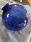Antique Cobalt Glass Lightning Rod Ball 5 Inch High Loc Tab