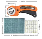 Rotary Cutter Kit 45mm W  5 Extra Blades Cutting Mat Ruler Knife Pouch Craft Diy