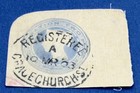 Nz Qv 1873-1889 Embossed Stamp Cut Out-christchurch Postmark    a     Written Cancel