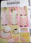Mccall s M6092 Sewing Pattern Misses Size 8-14 S M Aprons Mitts Trivets Uncut Ff