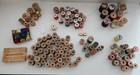 Large Collection Of Vintage And Antique Thread On Wooden Spools  110 Spools