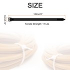 800pcs 5  11 Lbs Cable Zip Ties Self-locking Small Nylon 1 8   Black