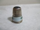 Vintage Guillouche Enamel Rose Sterling Silver Thimble