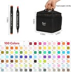 Hyrrt 100 Colors Dual Tips Alcohol Markers  Permanent Sketch Art Markers Pens   