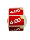1 5 x1   4 00 Price Retail Point Of Sale Red   Yellow Labels Stickers 10 Rolls