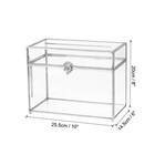 10  Glass Wedding Card Box With Lock  Clear Card Box Silver