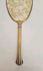Vintage 1950s Gold Plated Floral Handheld Mirror Vanity  Excellent Condition 