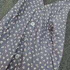 Laura Ashley Vintage Dress Blue Floral Cotton Maxi Halter Button Front Uk 14