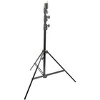 Manfrotto 10 9  Plated Steel Heavy Duty Light Stand With Leveling Leg  Black