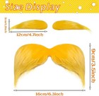 2 Sets Yellow Mustache And Eyebrows halloween Self Adhesive Faux    