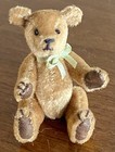 Vtg Quality Beige Tiny Teddy Bear Artist Dollhouse Mini Bear Leather Paws 2 5   