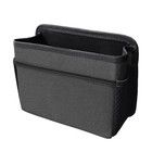 Car Trash Can  Foldable Waterproof Leather Trash Bin Garbage Organizer  Black