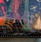 Antique Russian Lacquer Palekh Paper Mache Painted In 1947 Artist A  Khokhlova