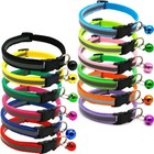 Reflective Cat Collar Safety Breakaway Buckle Adjustable Nylon Bell Kitten Pet