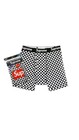 Hanes Men s 2-pack Tagless Boxer Briefs Black white Check Pattern Underwear