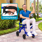 Ultra Lightweight Transport Wheelchair Folding Aluminum Chair 300 Lb