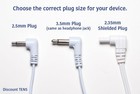 Tens Lead Wires - Port Doubler - Four 3 5mm Snap Connectors -  Quantity  2