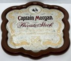 Rare Vintage Captain Morgan Private Stock Spiced Rum Mirror Sign Nautical 18x18