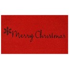  101782436 Red Merry Christmas Doormat  24  X 36   Red black 