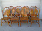 Set 8 Dining Chairs 6  2  Windsor Duxbury  Colonial Country Farm Cottage Turned