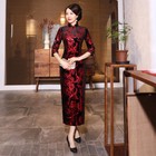 Women Autumn Winter Qipao Dress Chinese Long Velvet Cheongsam Evening Party Gown
