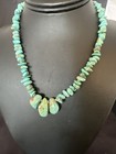 Green Royston Turquoise Bead Navajo Sterling Silver Beads Necklace 16    15992