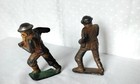 Vintage Barclay Manoil Lead Metal Soldiers Infantry With Gas Mask Figures Toys