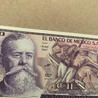 1981 Mexican 100 Pesos Banknote  Mexico Revolution Unc Colorful Currency 