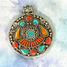 Antique Extremely Rare Ancient Viking Silver Amulet Pendant Necklace