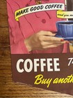 Vintage Gambles Coffee Poster Double Sided Hanger Advertising Store Sign