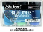 Mia Secret Nail Art Acrylic Collection Powder 6 Colors - Blue Lovers Set