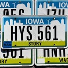 Iowa License Plates - Colorful Graphic License Plate Tag - Blue Green New Design